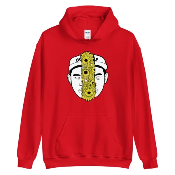 Tyler The Creator Flower Face Red Hoodie